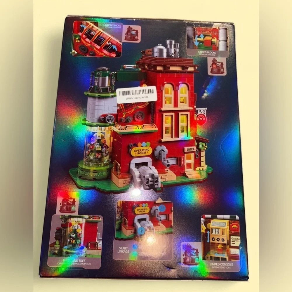 Christmas Gift Factory Building Blocks Set 2775 pcs Light-Up DIY Holiday Village - Picture 7 of 15
